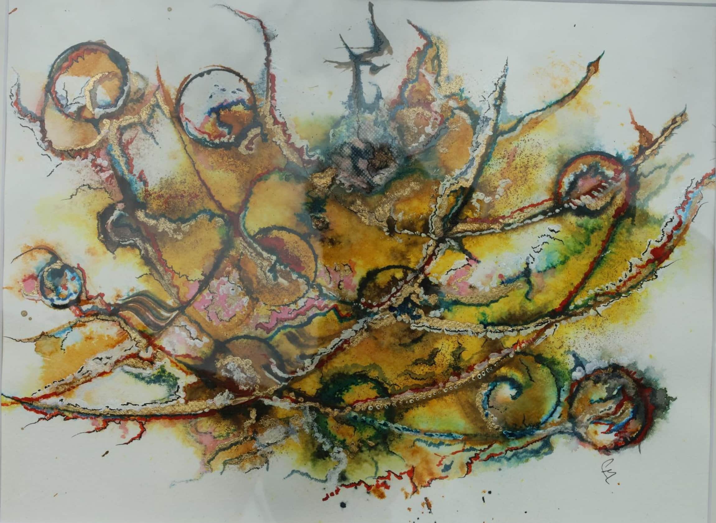 L'intemporalité, peinture intuitive originale de Patrick Betheuil