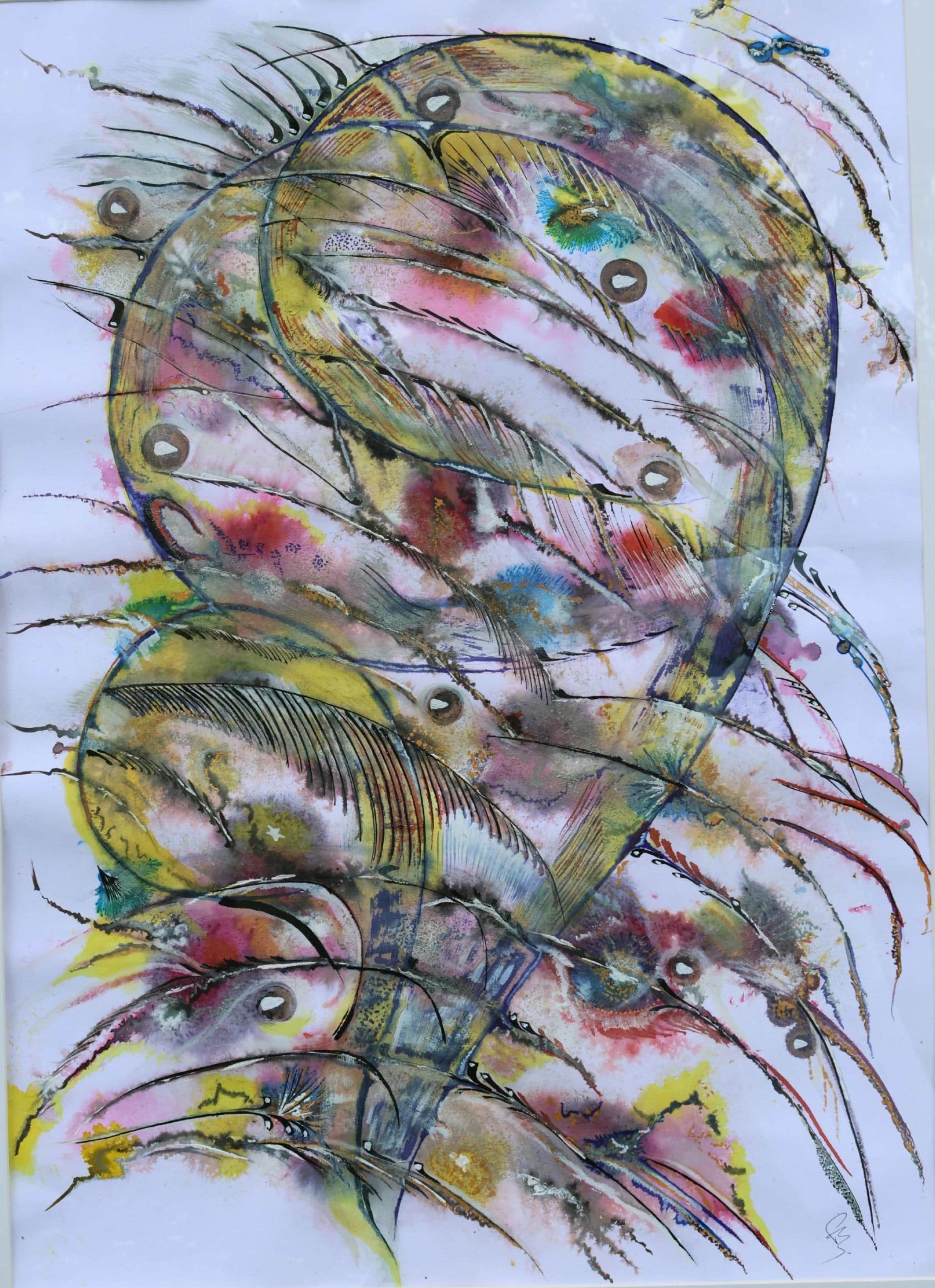 La Complicité, peinture intuitive originale de Patrick Betheuil