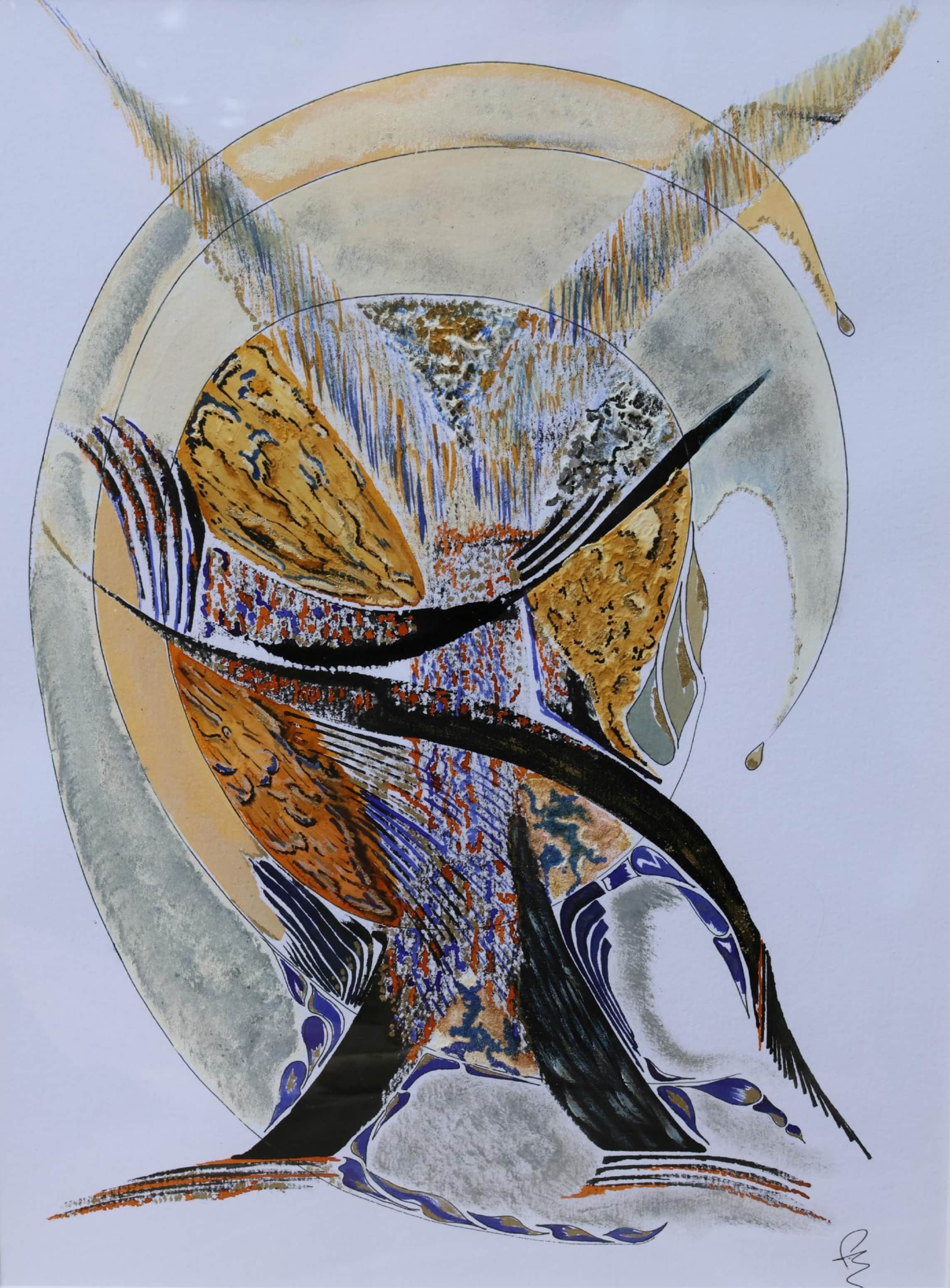 La Mutation, peinture intuitive originale de Patrick Betheuil