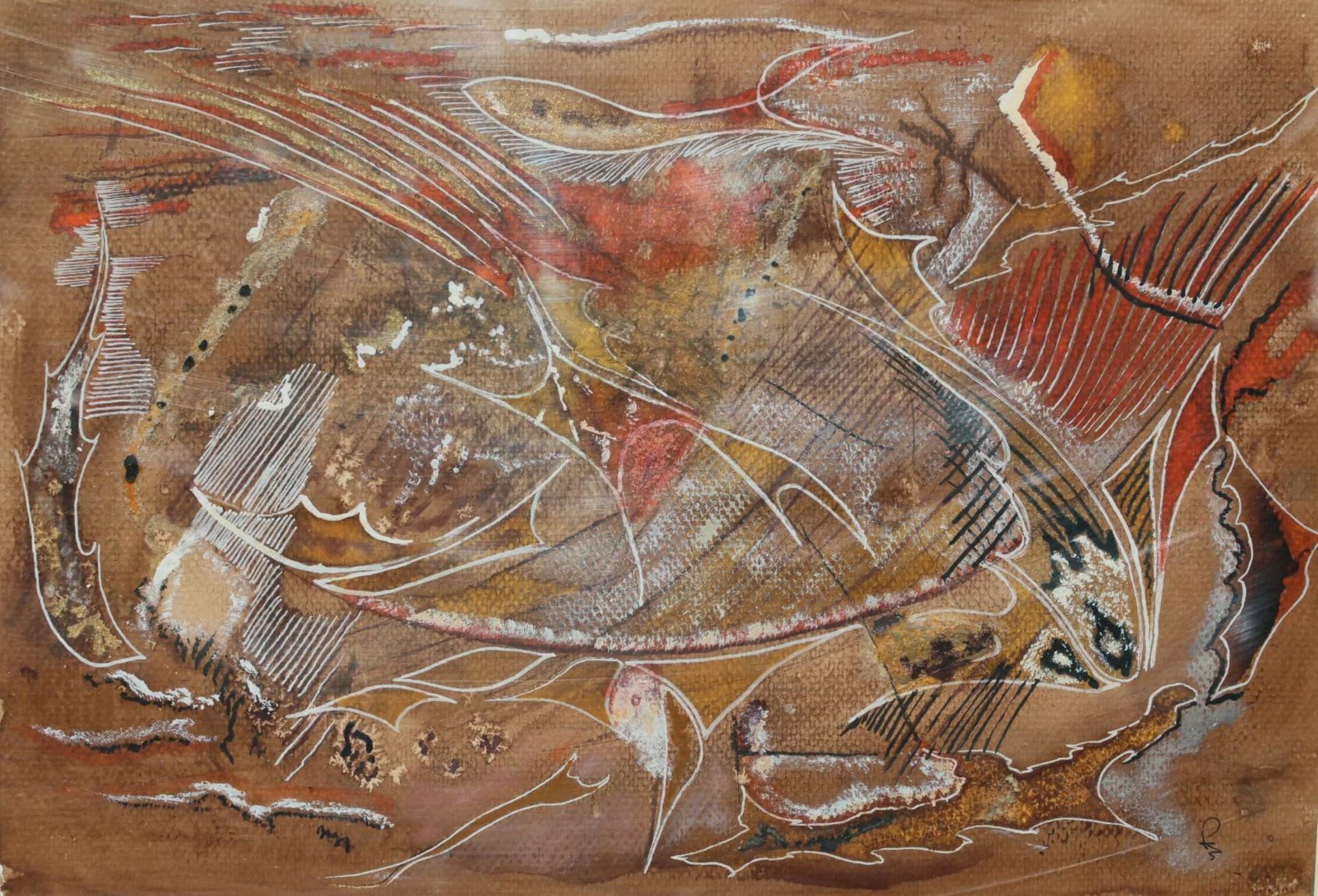 L'Introspection, peinture intuitive originale de Patrick Betheuil